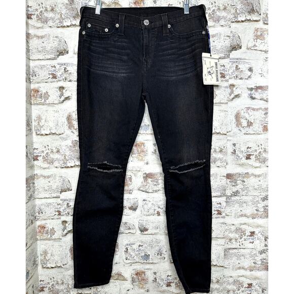 TRUE RELIGION BASIC LEGGING BLACK JEANS SIZE 34 MSRP: $178.00 - Picture 11 of 16